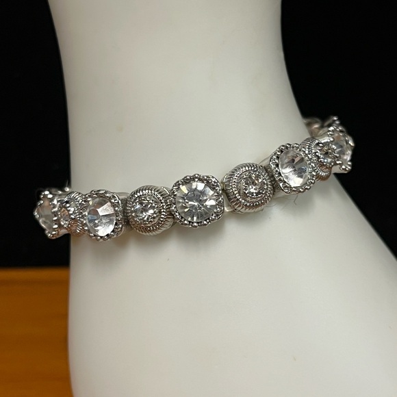 3 Stretch Rhinestone Bracelets - Picture 4 of 8